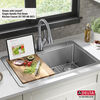 33” Workstation Kitchen Sink Drop-In Top Mount Stainless Steel Single Bowl with WorkFlow™ Ledge and Accessories